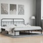 vidaXL Estructura de cama con cabecero metal negro 200x200 cm vidaXL Estructura de cama con cabecero metal negro 200x200 cm