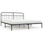 vidaXL Estructura de cama con cabecero metal negro 200x200 cm vidaXL Estructura de cama con cabecero metal negro 200x200 cm