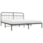 vidaXL Estructura de cama con cabecero metal negro 200x200 cm vidaXL Estructura de cama con cabecero metal negro 200x200 cm