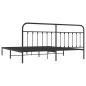 vidaXL Estructura de cama con cabecero metal negro 200x200 cm vidaXL Estructura de cama con cabecero metal negro 200x200 cm