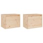 vidaXL Armario de pared 2 unidades madera maciza de pino 45x30x35 cm