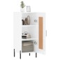 vidaXL Aparador de madera contrachapada blanco brillante 34,5x34x90 cm