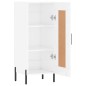vidaXL Aparador de madera contrachapada blanco brillante 34,5x34x90 cm