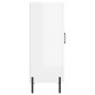 vidaXL Aparador de madera contrachapada blanco brillante 34,5x34x90 cm