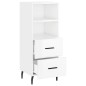 vidaXL Aparador de madera contrachapada blanco brillante 34,5x34x90 cm vidaXL Aparador de madera contrachapada blanco brillante 34,5x34x90 cm