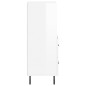 vidaXL Aparador de madera contrachapada blanco brillante 34,5x34x90 cm vidaXL Aparador de madera contrachapada blanco brillante 34,5x34x90 cm
