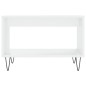vidaXL Mesa de centro madera de ingeniería blanco brillo 60x50x40 cm vidaXL Mesa de centro madera de ingeniería blanco brillo 60x50x40 cm