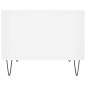 vidaXL Mesa de centro madera de ingeniería blanco brillo 60x50x40 cm vidaXL Mesa de centro madera de ingeniería blanco brillo 60x50x40 cm