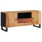 vidaXL Mueble de TV madera acacia y madera contrachapada 105x33,5x46cm vidaXL Mueble de TV madera acacia y madera contrachapada 105x33,5x46cm
