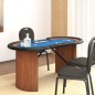 vidaXL Mesa de póquer 10 jugadores bandeja fichas azul 160x80x75 cm vidaXL Mesa de póquer 10 jugadores bandeja fichas azul 160x80x75 cm