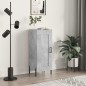 vidaXL Aparador de madera contrachapada gris hormigón 34,5x34x90 cm