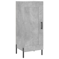 vidaXL Aparador de madera contrachapada gris hormigón 34,5x34x90 cm