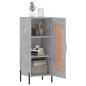 vidaXL Aparador de madera contrachapada gris hormigón 34,5x34x90 cm