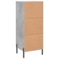 vidaXL Aparador de madera contrachapada gris hormigón 34,5x34x90 cm