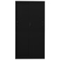 vidaXL Armario de oficina con puerta corredera acero negro 90x40x180cm vidaXL Armario de oficina con puerta corredera acero negro 90x40x180cm