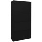 vidaXL Armario de oficina con puerta corredera acero negro 90x40x180cm vidaXL Armario de oficina con puerta corredera acero negro 90x40x180cm