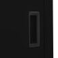 vidaXL Armario de oficina con puerta corredera acero negro 90x40x180cm vidaXL Armario de oficina con puerta corredera acero negro 90x40x180cm