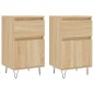 vidaXL Aparadores 2 uds madera de ingeniería roble Sonoma 40x35x70 cm vidaXL Aparadores 2 uds madera de ingeniería roble Sonoma 40x35x70 cm