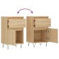 vidaXL Aparadores 2 uds madera de ingeniería roble Sonoma 40x35x70 cm vidaXL Aparadores 2 uds madera de ingeniería roble Sonoma 40x35x70 cm