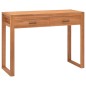 vidaXL Escritorio con 2 cajones madera de teca 100x40x75 cm