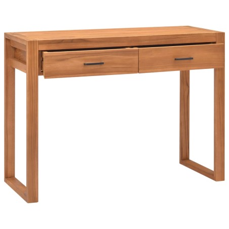 vidaXL Escritorio con 2 cajones madera de teca 100x40x75 cm