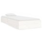 vidaXL Estructura de cama individual madera maciza blanca 75x190 cm vidaXL Estructura de cama individual madera maciza blanca 75x190 cm