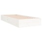 vidaXL Estructura de cama individual madera maciza blanca 75x190 cm vidaXL Estructura de cama individual madera maciza blanca 75x190 cm