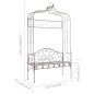 vidaXL Banco de jardín 122 cm hierro color marrón antiguo vidaXL Banco de jardín 122 cm hierro color marrón antiguo