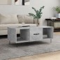 vidaXL Mesa de centro madera contrachapada gris hormigón 102x50x40 cm