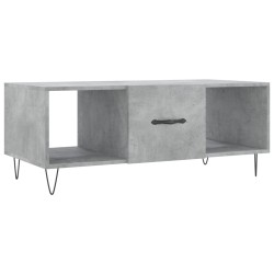 vidaXL Mesa de centro madera contrachapada gris hormigón 102x50x40 cm
