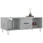 vidaXL Mesa de centro madera contrachapada gris hormigón 102x50x40 cm