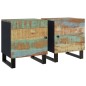 vidaXL Mesitas de noche 2 uds de madera maciza reciclada 40x33x46 cm vidaXL Mesitas de noche 2 uds de madera maciza reciclada 40x33x46 cm