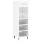 vidaXL Mueble zapatero madera contrachapada blanco brillo 30x35x105 cm vidaXL Mueble zapatero madera contrachapada blanco brillo 30x35x105 cm