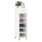 vidaXL Mueble zapatero madera contrachapada blanco brillo 30x35x105 cm vidaXL Mueble zapatero madera contrachapada blanco brillo 30x35x105 cm