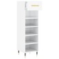 vidaXL Mueble zapatero madera contrachapada blanco brillo 30x35x105 cm vidaXL Mueble zapatero madera contrachapada blanco brillo 30x35x105 cm