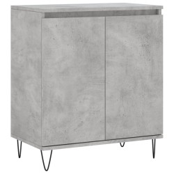 vidaXL Aparador de madera contrachapada gris hormigón 60x35x70 cm