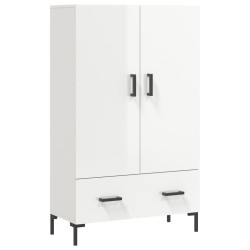 vidaXL Aparador alto madera de ingeniería blanco brillo 69,5x31x115 cm