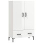 vidaXL Aparador alto madera de ingeniería blanco brillo 69,5x31x115 cm vidaXL Aparador alto madera de ingeniería blanco brillo 69,5x31x115 cm
