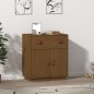 vidaXL Aparador de madera maciza de pino marrón miel 65,5x40x75 cm vidaXL Aparador de madera maciza de pino marrón miel 65,5x40x75 cm