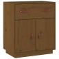 vidaXL Aparador de madera maciza de pino marrón miel 65,5x40x75 cm vidaXL Aparador de madera maciza de pino marrón miel 65,5x40x75 cm