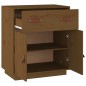 vidaXL Aparador de madera maciza de pino marrón miel 65,5x40x75 cm vidaXL Aparador de madera maciza de pino marrón miel 65,5x40x75 cm