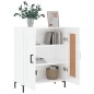 vidaXL Aparador de madera contrachapada blanco brillante 69,5x34x90 cm vidaXL Aparador de madera contrachapada blanco brillante 69,5x34x90 cm