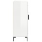 vidaXL Aparador de madera contrachapada blanco brillante 69,5x34x90 cm vidaXL Aparador de madera contrachapada blanco brillante 69,5x34x90 cm