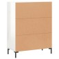 vidaXL Aparador de madera contrachapada blanco brillante 69,5x34x90 cm vidaXL Aparador de madera contrachapada blanco brillante 69,5x34x90 cm