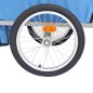 vidaXL Remolque para bicicletas gris y azul 30 kg vidaXL Remolque para bicicletas gris y azul 30 kg
