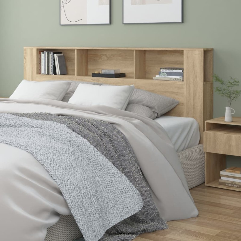 vidaXL Mueble cabecero color roble Sonoma 200x18,5x104,5 cm vidaXL Mueble cabecero color roble Sonoma 200x18,5x104,5 cm