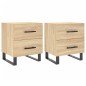 vidaXL Mesita noche 2 uds madera ingeniería roble Sonoma 40x35x47,5 cm vidaXL Mesita noche 2 uds madera ingeniería roble Sonoma 40x35x47,5 cm