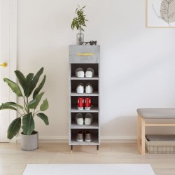 vidaXL Zapatero madera de ingeniería gris hormigón 30x35x105 cm