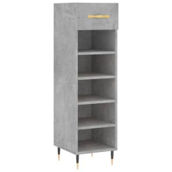 vidaXL Zapatero madera de ingeniería gris hormigón 30x35x105 cm
