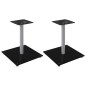 vidaXL Soportes de altavoces 2 uds vidrio templado plata negro 1 pilar vidaXL Soportes de altavoces 2 uds vidrio templado plata negro 1 pilar